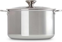 Le Creuset 3-ply Plus saucepan 24 cm, 6.6 L, 18/10 stainless steel, silver, incl. stainless steel lid, oven-safe