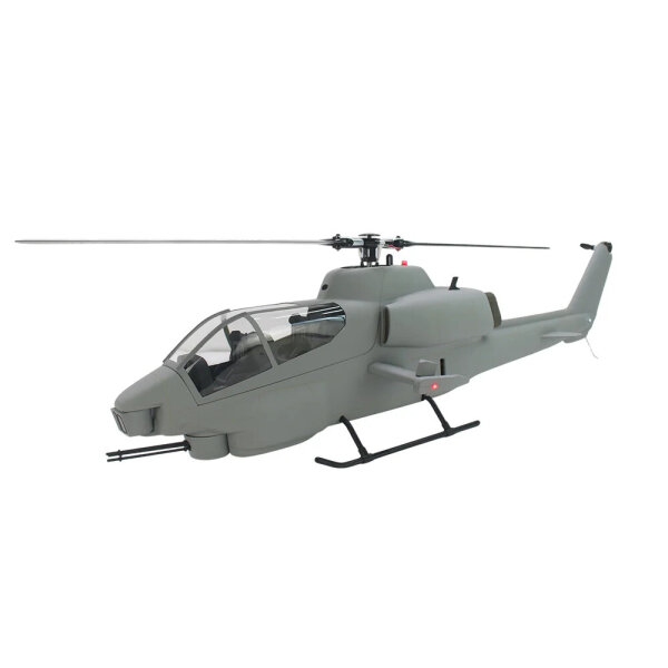 Roban AH-1S Cobra 500, RC helicopter, US Army design, scale model, grey, highly detailed.