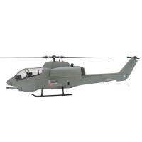 Roban AH-1S Cobra 500, RC helicopter, US Army design, scale model, grey, highly detailed.