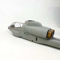 Roban AH-1S Cobra 500, RC helicopter, US Army design, scale model, grey, highly detailed.