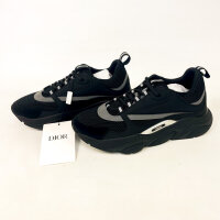 Dior B22 Sneaker, Schwarz Silber, Größe 44, sportlicher Herrenschuh, modernes Design