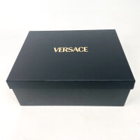 Versace Trigreca sneakers, size 40.5, mens, white-black, leather-mesh, striking Greca design