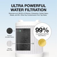 Filterbaby All-Metal Shower Filter Pro, Duschfilter, NSF 177, reduziert 99% Chlor, Chloramin, Blei, Schwermetalle, hoher Wasserdruck