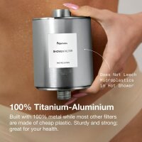 Filterbaby All-Metal Shower Filter Pro, Duschfilter, NSF 177, reduziert 99% Chlor, Chloramin, Blei, Schwermetalle, hoher Wasserdruck