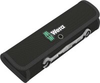 Wera 6000/6002 Joker 6-tlg. Maul-Ringratschenschlüssel-Set, Chrom-Molybdän, Endanschlag, Doppel-Sechskant, 30° Rückschwenkwinkel