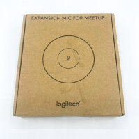 Logitech MeetUp external microphone, conference microphone, 5 m range, beamforming, noise cancellation, mute function with LED, plug & play, 6 m cable, black