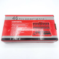 OcioDual 46-piece socket wrench and ratchet set 1/4", multi-tool, carbon steel, versatile for repair and DIY