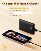 Veger V1140 Powerbank 10,000 mAh, 22.5 W, LED display, lithium polymer, USB-C bidirectional, Micro-USB