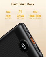 Veger V1140 Powerbank 10,000 mAh, 22.5 W, LED display, lithium polymer, USB-C bidirectional, Micro-USB
