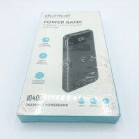 Charmast Powerbank 10,400mAh, 15W, USB-C, Quick Charge, ultra-slim, LED display, portable charger for smartphones