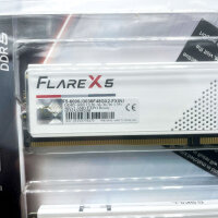 G.SKILL Flare X5 DDR5 RAM, F5-6000J3036F48GX2-FX5W, 96GB (2x48GB), 6000MT/s, CL30, 1,35V, U-DIMM, AMD EXPO, Weiß