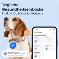 Tractive DOG GPS Tracker Braun, GPS-Tracker für Hunde, Live-Ortung, Echtzeit-Tracking, Weglaufalarm, Vitalwerte, wasserdicht