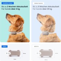 Tractive DOG GPS Tracker Braun, GPS-Tracker für Hunde, Live-Ortung, Echtzeit-Tracking, Weglaufalarm, Vitalwerte, wasserdicht