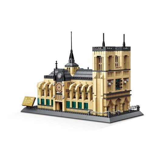 Wange 5210 Baustein-Set, Notre-Dame de Paris, 1382 Teile, detailgetreues Architekturmodell, glatte Oberfläche, ab 6 Jahren
