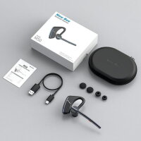 New Bee M50 Bluetooth In-Ear Headset, Dual-Mic DSP Noise Cancelling, 24h Gesprächszeit, 49ft Reichweite, inkl. Etui & USB-Kabel