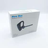 New Bee M50 Bluetooth In-Ear Headset, Dual-Mic DSP Noise Cancelling, 24h Gesprächszeit, 49ft Reichweite, inkl. Etui & USB-Kabel