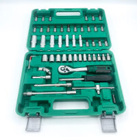 53-piece socket wrench and ratchet set, universal hand tool set for household, car, repair, versatile tool kit
