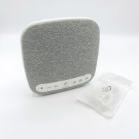 White Noise Machine S9, portable sound machine, 1200 mAh battery, USB, 18 sounds, timer, night light, over 10 hours runtime, grey