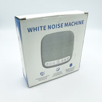 White Noise Machine S9, portable sound machine, 1200 mAh battery, USB, 18 sounds, timer, night light, over 10 hours runtime, grey