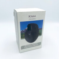 Jomaa MKE604, ergonomic vertical mouse, wireless, 2.4 GHz & dual Bluetooth, 3 devices, rechargeable, adjustable DPI, multi-function wheel, grey