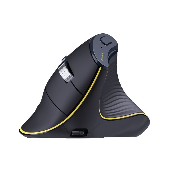 JOMAA D1527C8, vertikale ergonomische Speed-Roller-Maus, wiederaufladbar, Low-Power-Anzeige, kabellos, USB-Empfänger