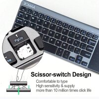 JOMAA Bluetooth Keyboard with Touchpad, Dual-Mode, Slim,...