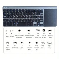 JOMAA Bluetooth Keyboard with Touchpad, Dual-Mode, Slim, Wireless, Numeric Keypad, Mouse Function, Compatible with Windows, Android, iOS, Grey