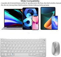 Wireless keyboard and mouse set, dual-mode Bluetooth/2.4...