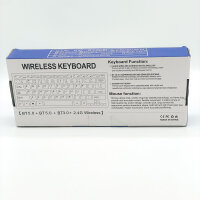 Kabelloses Tastatur-Maus-Set, Dual-Mode Bluetooth/2,4 GHz, Multi-Device, wiederaufladbar, Type-C, Silber, 10 m Reichweite