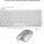 Kabelloses Tastatur-Maus-Set, Dual-Mode Bluetooth/2,4 GHz, Multi-Device, wiederaufladbar, Type-C, Silber, 10 m Reichweite