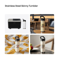 eufyMake V72Q0, 2er-Set, 550 ml Edelstahl-Skinny-Tumbler,...