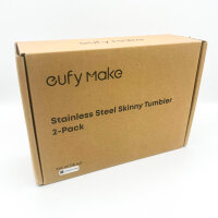 eufyMake V72Q0, 2er-Set, 550 ml Edelstahl-Skinny-Tumbler, individuell gestaltbar, doppelwandig, auslaufsicher
