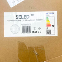 SELED LED SLD30W light sphere, 30 cm, 192 LEDs, warm white 2700K, IP40, 220–240V, indoor use, 4 kWh/1000h