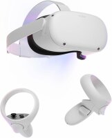Meta Quest 2 VR-Headset, 128GB, Standalone, 1832x1920 LCD, 90Hz, 360° Sichtfeld, Wi-Fi, USB-C, Touch-Steuerung, Gaming & Fitness