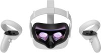 Meta Quest 2 VR-Headset, 128GB, Standalone, 1832x1920 LCD, 90Hz, 360° Sichtfeld, Wi-Fi, USB-C, Touch-Steuerung, Gaming & Fitness