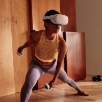 Meta Quest 2 VR-Headset, 128GB, Standalone, 1832x1920 LCD, 90Hz, 360° Sichtfeld, Wi-Fi, USB-C, Touch-Steuerung, Gaming & Fitness