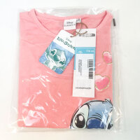 Disney Lilo & Stitch Kinder Langarmshirt, Größe 116, rosa, Longsleeve mit Print, weiche Baumwolle