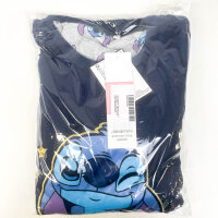 Disney Lilo & Stitch Womens Fleece Pyjama Set S, Dark Blue, Soft Pyjamas with Long-Sleeved Shirt & Pants, Stitch Motif