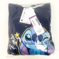 Disney Lilo & Stitch Damen Fleece-Pyjama Set, Größe L, Dunkelblau, weicher Schlafanzug mit Langarmshirt & Hose, Stitch Motiv