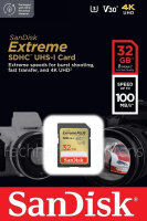 SanDisk Extreme SDHC 32GB Speicherkarte, 100MB/s, UHS-I,...