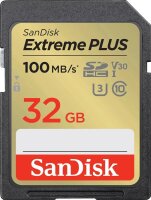SanDisk Extreme SDHC 32GB memory card, 100MB/s, UHS-I,...