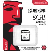 Kingston Industrial SDIT/8GB SDHC Memory Card, UHS-I U3...