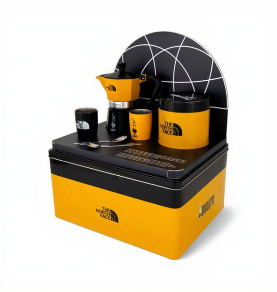 The North Face x Bialetti Moka Set NF0A8FF8ZU31, Espressokocher für 3 Tassen, Aluminium, Outdoor-Kaffeemaschine