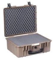 Explorer Cases 4820HL.D Schutzkoffer, Beige, mit Schaumstoff, Innenmaß 480x370x205 mm, Modell IT00158