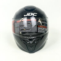 JDC 2783 Motorradhelm L, Schwarz, Doppelvisier, ECE 22.06 geprüft, Schutzhelm für Biker
