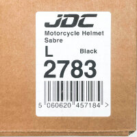 JDC 2783 Motorradhelm L, Schwarz, Doppelvisier, ECE 22.06 geprüft, Schutzhelm für Biker