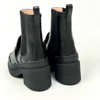 Gucci Ornella Damenstiefel, Leder, Schwarz, Größe 38,5, eleganter Absatz, Reißverschluss, hochwertiges Design