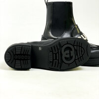Gucci Ornella Damenstiefel, Leder, Schwarz, Größe 38,5, eleganter Absatz, Reißverschluss, hochwertiges Design