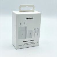 Samsung EP-T1510 USB-C Fast Charger, 15W, 3A, 1m Cable, White, Power Adapter for Fast Charging