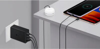 Samsung EP-T6530 Ladeadapter 65W, 2x USB-C & 1x USB-A, Schnellladegerät für Smartphone & Tablet, Schwarz
